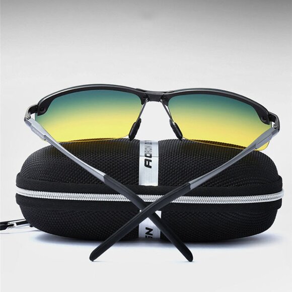 Day Night Vision Men's Pilot Polarized Sunglasses Driving Sports Fishing Eyewear - Picture 3 of 5